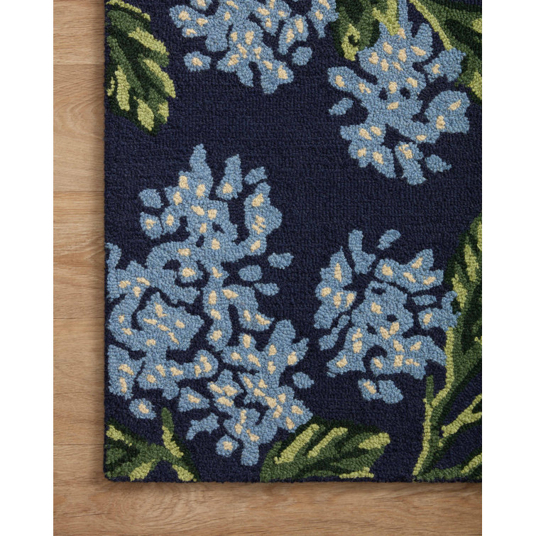 Rifle Paper Co. x Loloi Joie JOI04 Hydrangea Navy Rug & Reviews